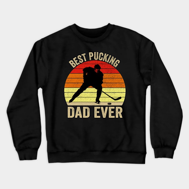 Best Pucking Dad vintage retro Fathers Day Gift Crewneck Sweatshirt by DragonTees